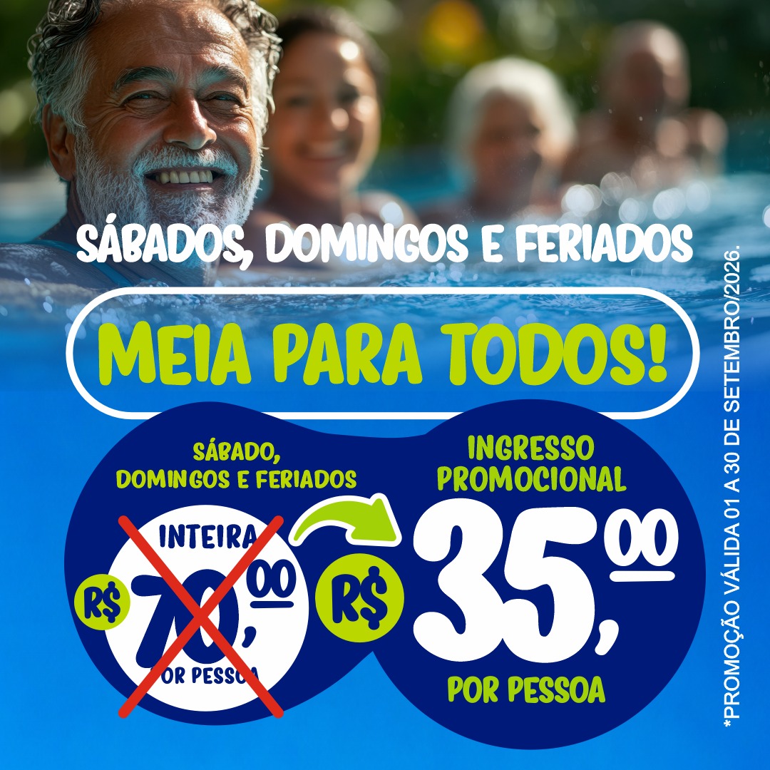 Ingresso Individual Sábados, Domingos e Feriados de Setembro